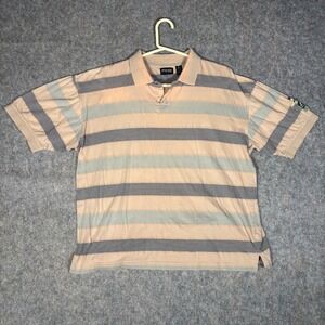 VTG Ping Polo Shirt Mens M Tan Striped Japan Airlines Golf Big Apple Classic